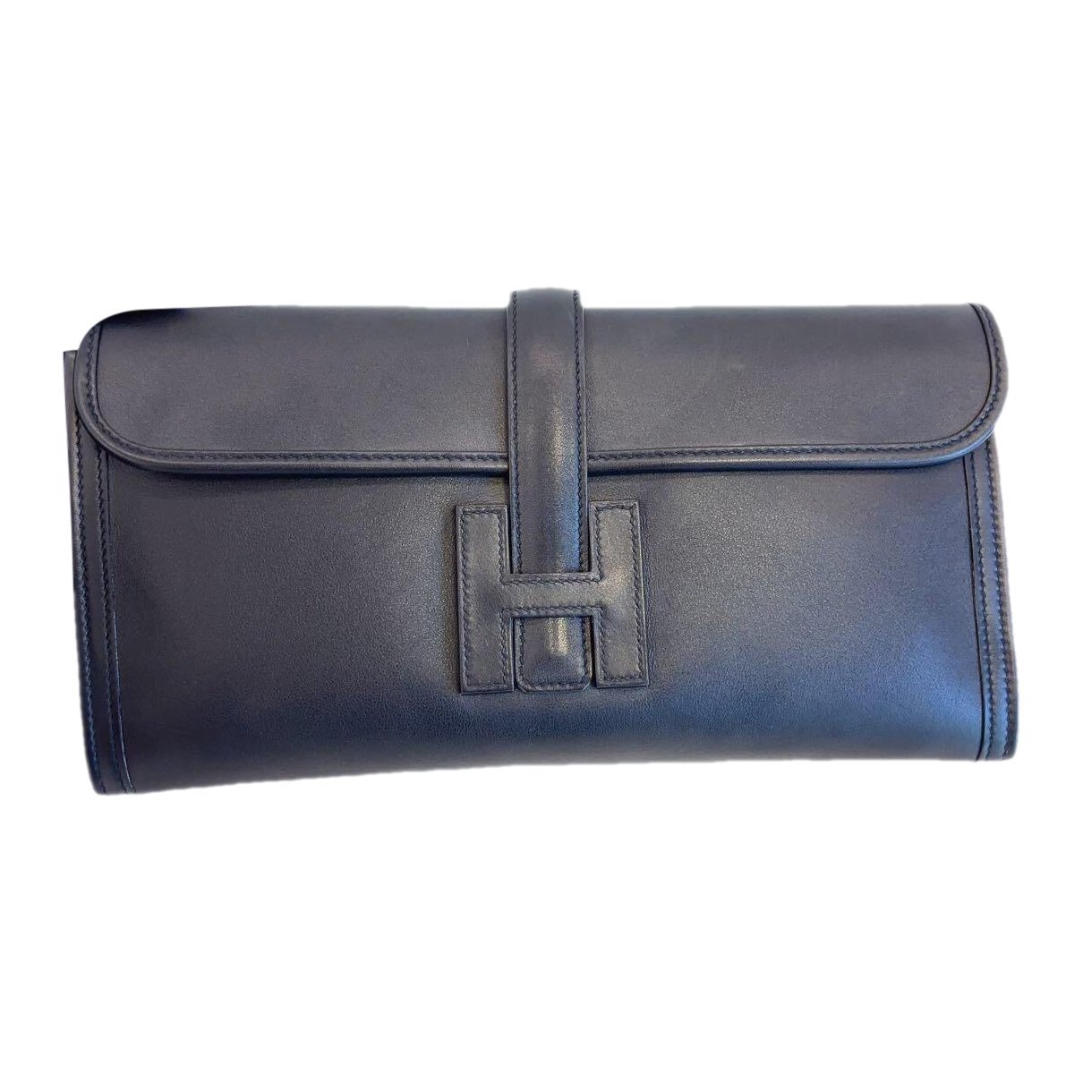 Jige leather clutch bag