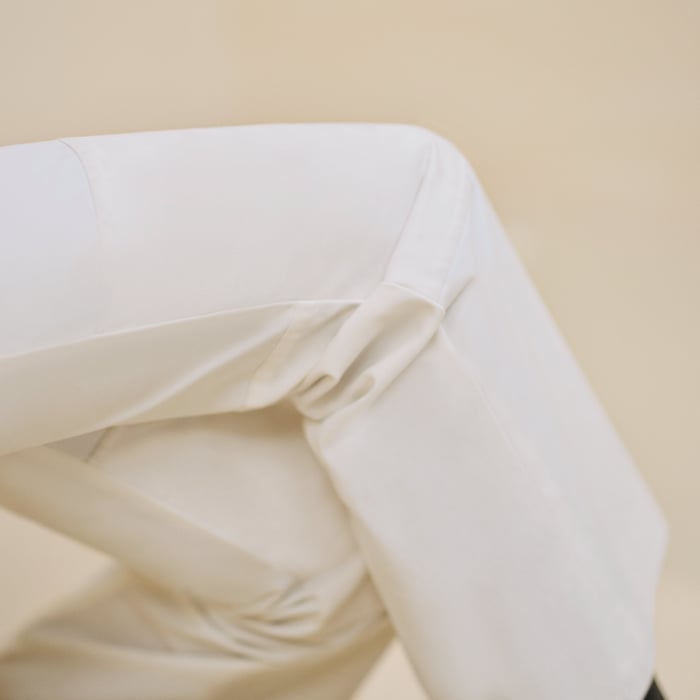 Blanc Naturel High-waisted Bootcut Quilted Biker Pants