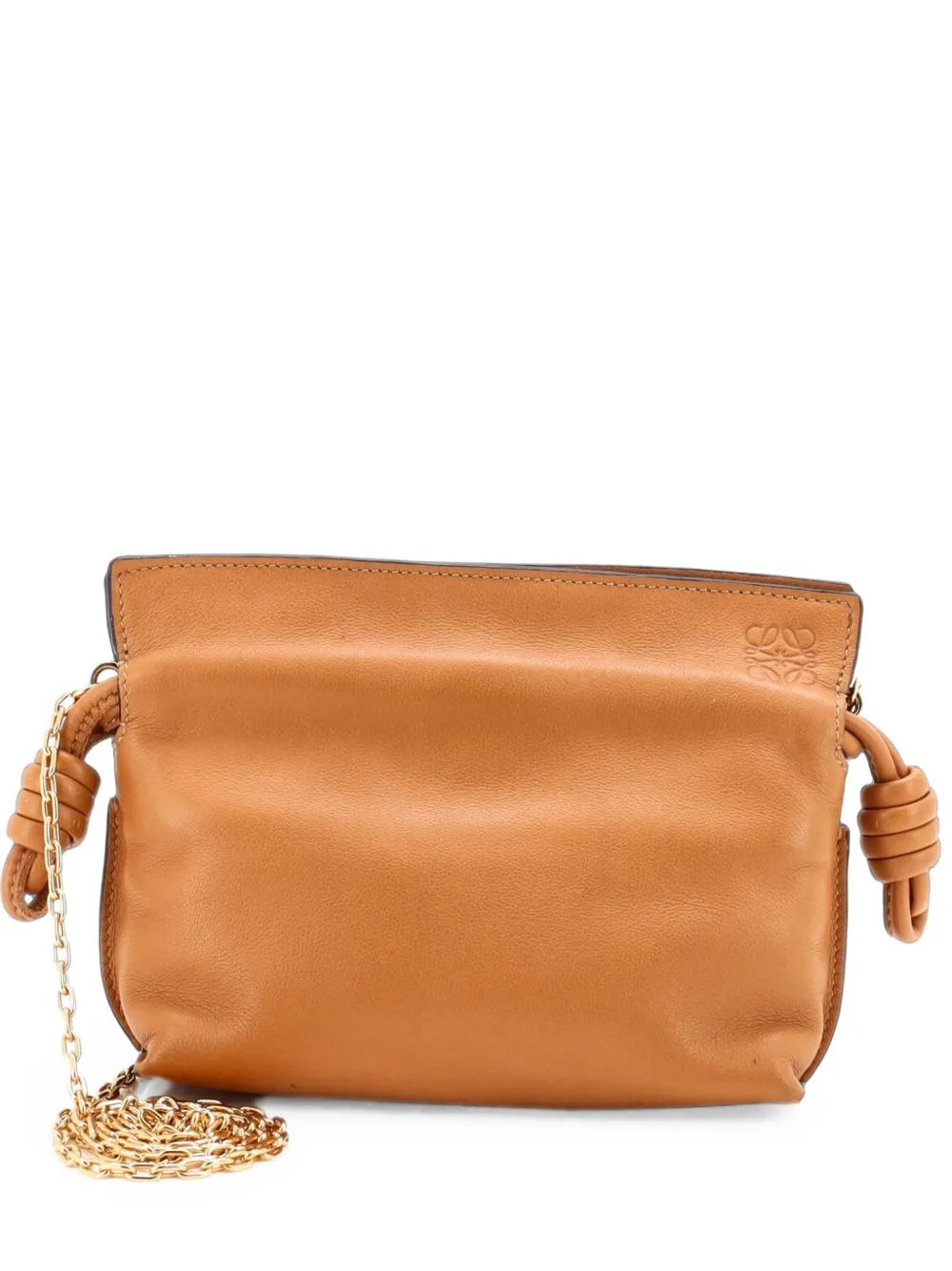 Flamenco Knot Chain Clutch Leather Nano crossbody bag