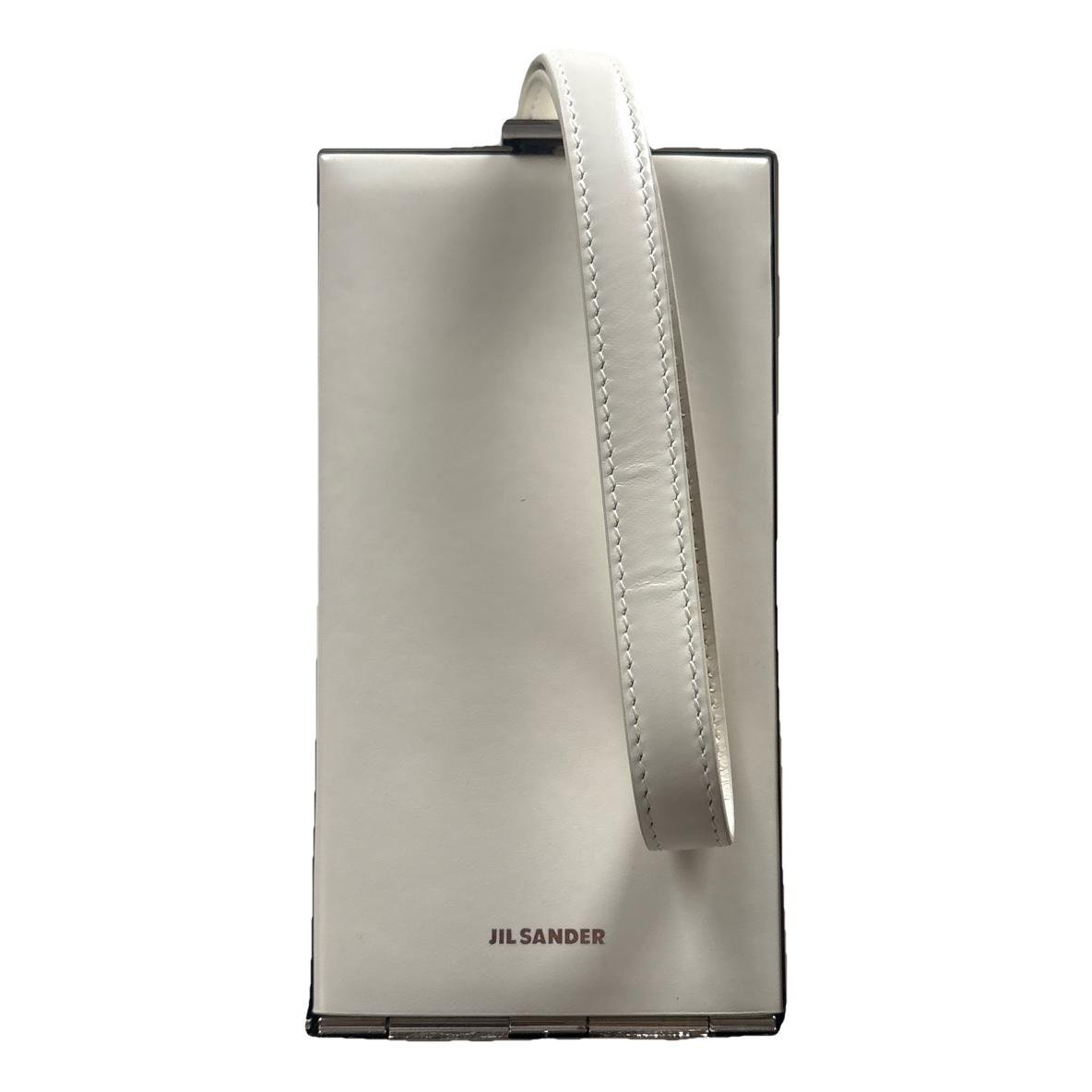 Leather clutch bag