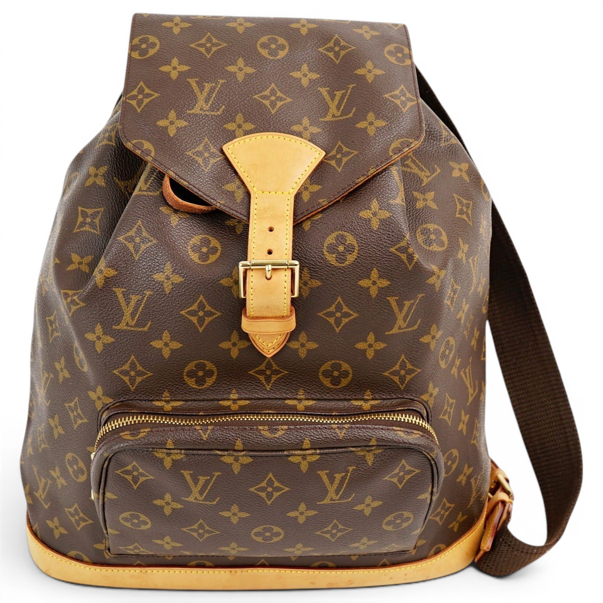 Montsouris Vintage leather backpack