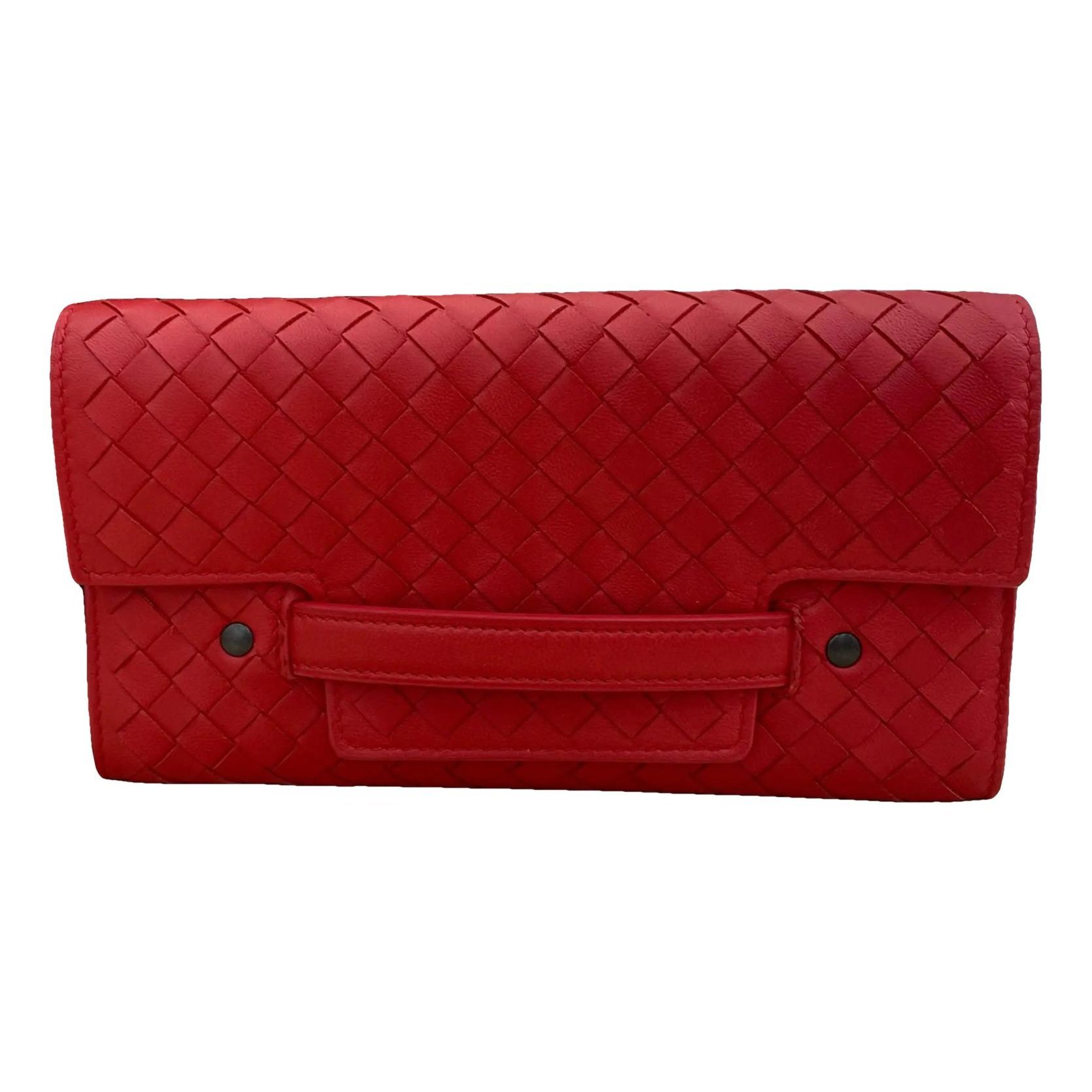 Leather clutch bag