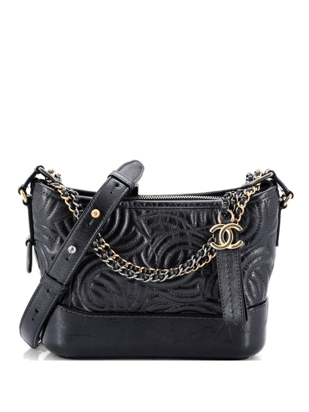 Gabrielle CC Stitched Calfskin Small hobo bag