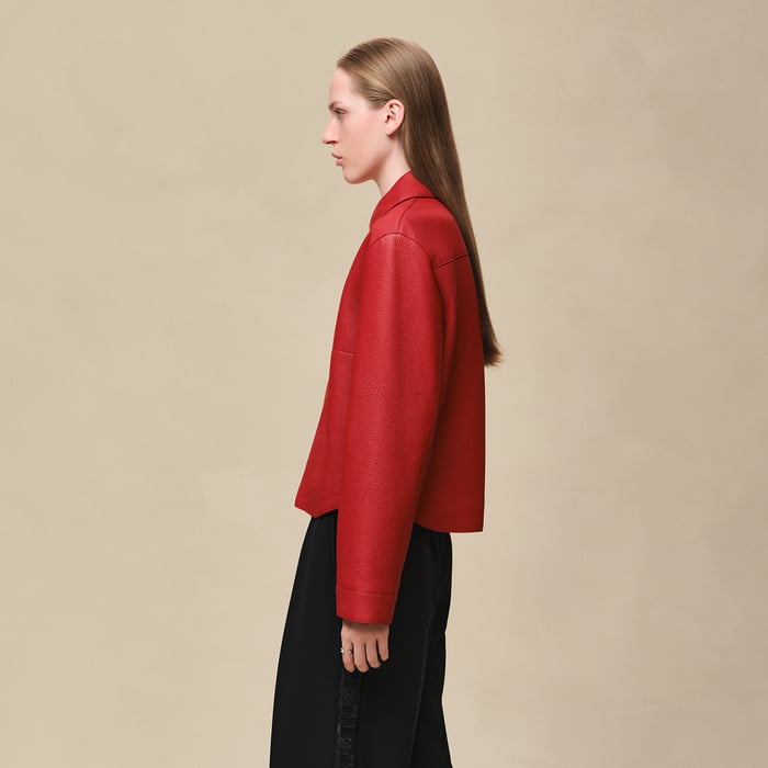 Rouge Piment Washed Deerskin Jacket