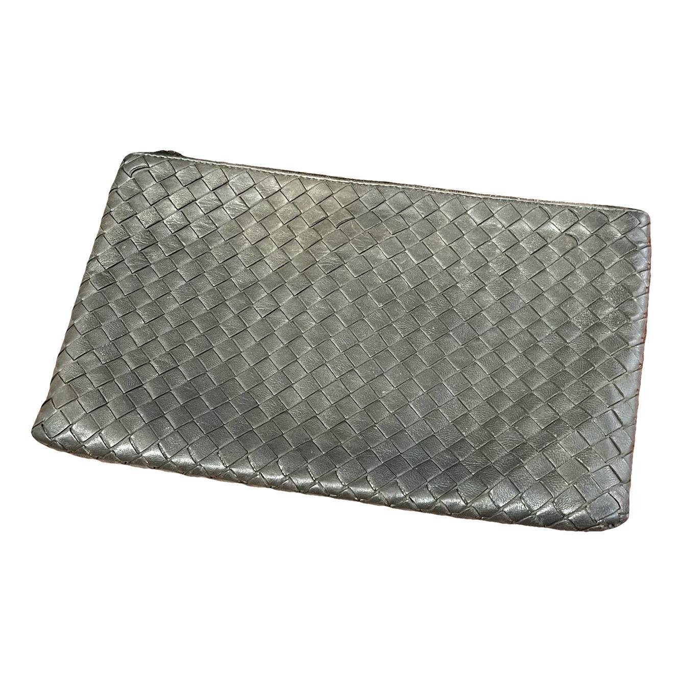Pillow leather clutch bag