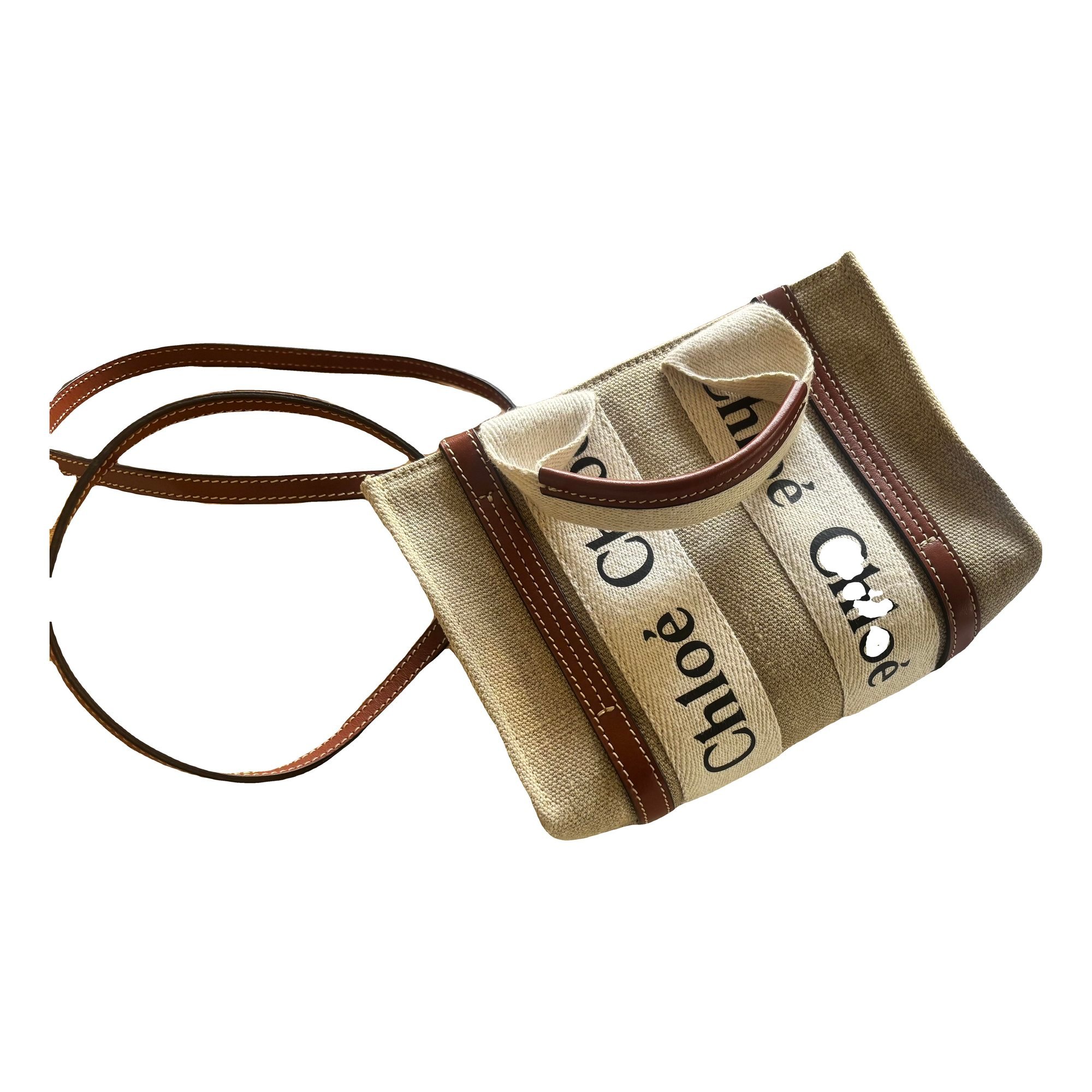 Woody linen tote
