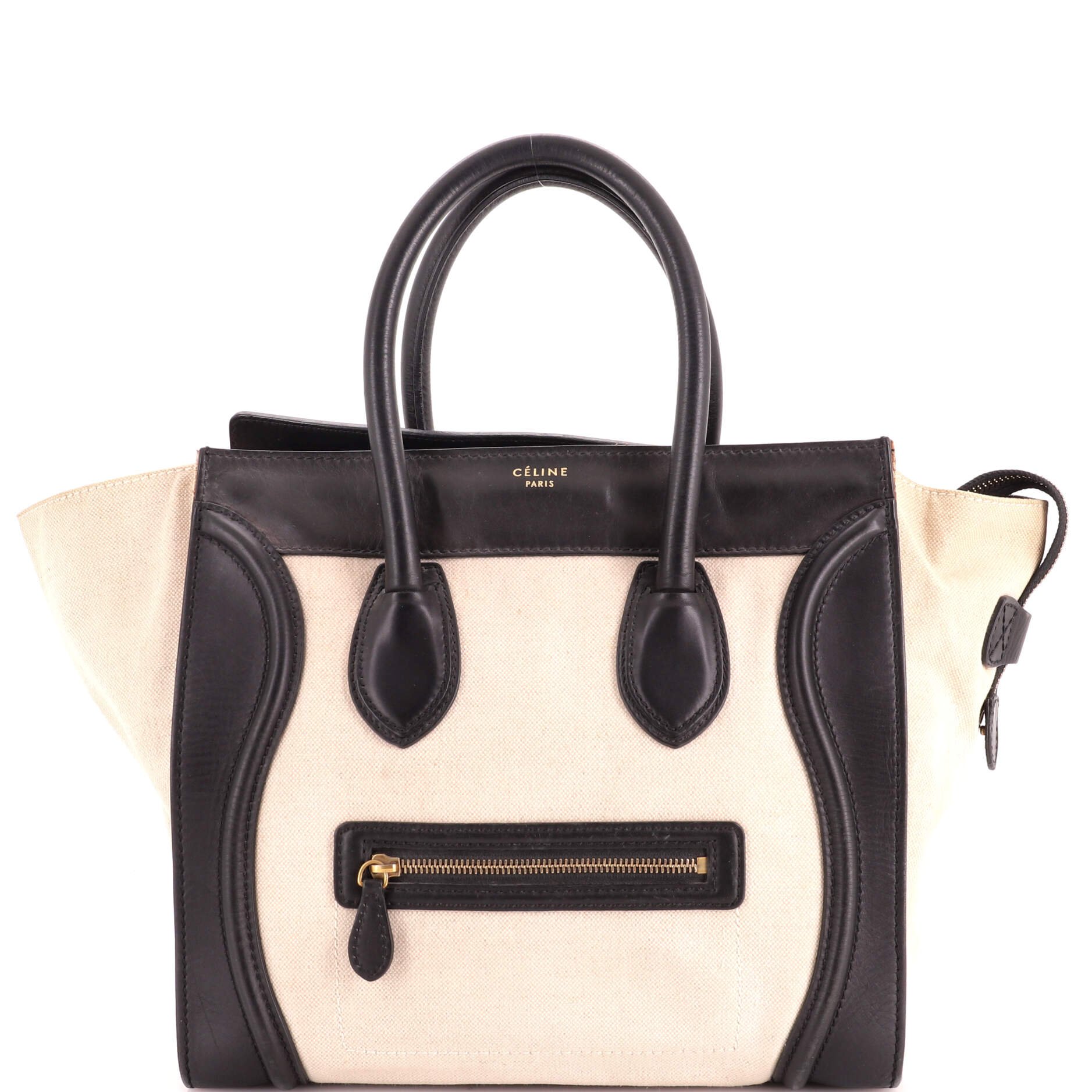 Luggage Bag Canvas and Leather Mini