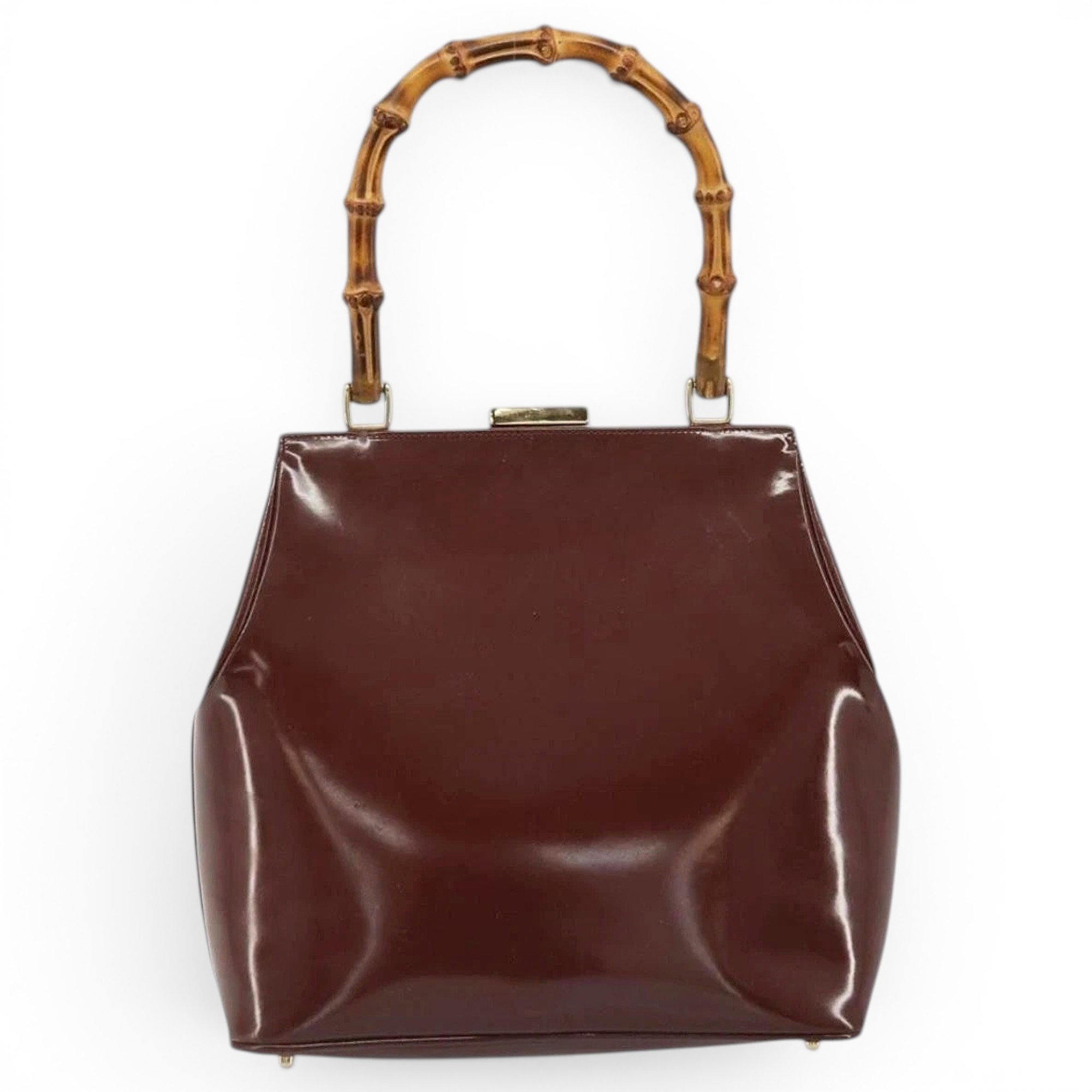 Patent leather handbag