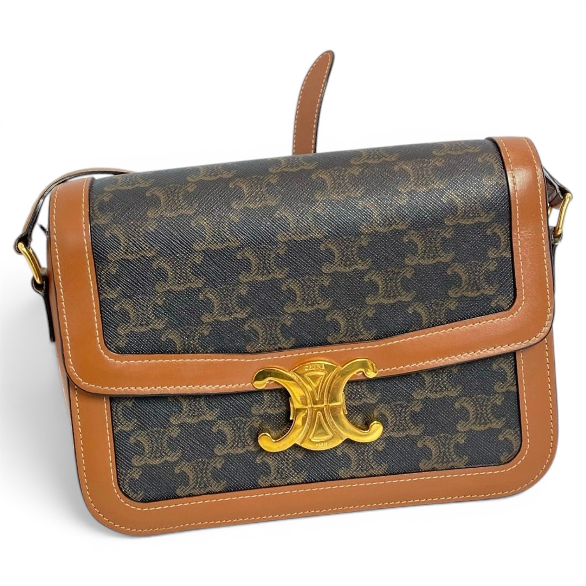 Triomphe leather handbag