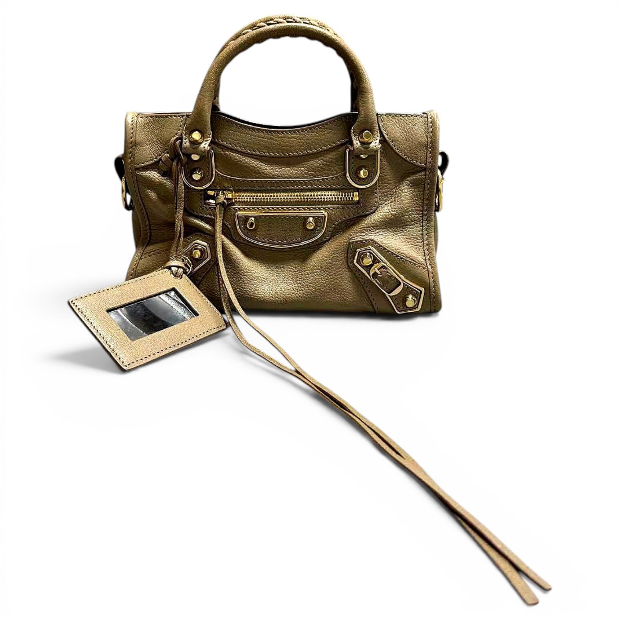 City leather handbag