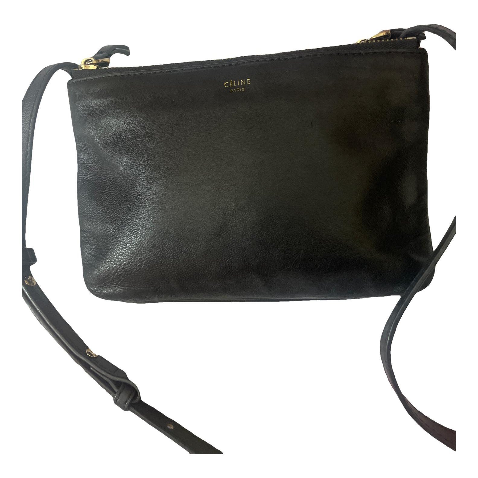 Leather clutch bag