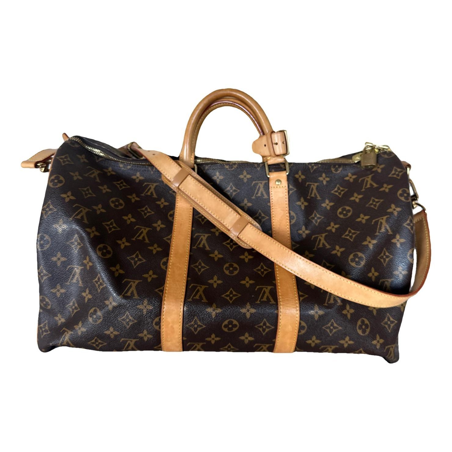Keepall leather travel bag