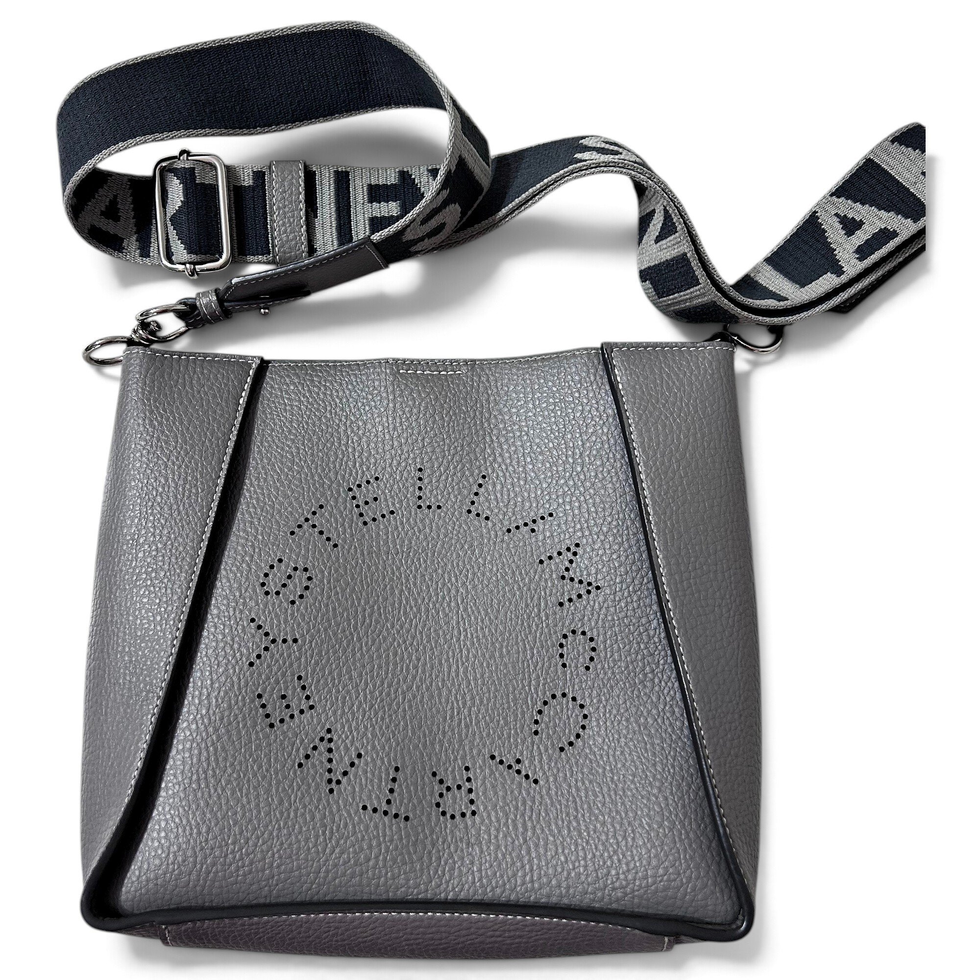 Logo vegan leather handbag