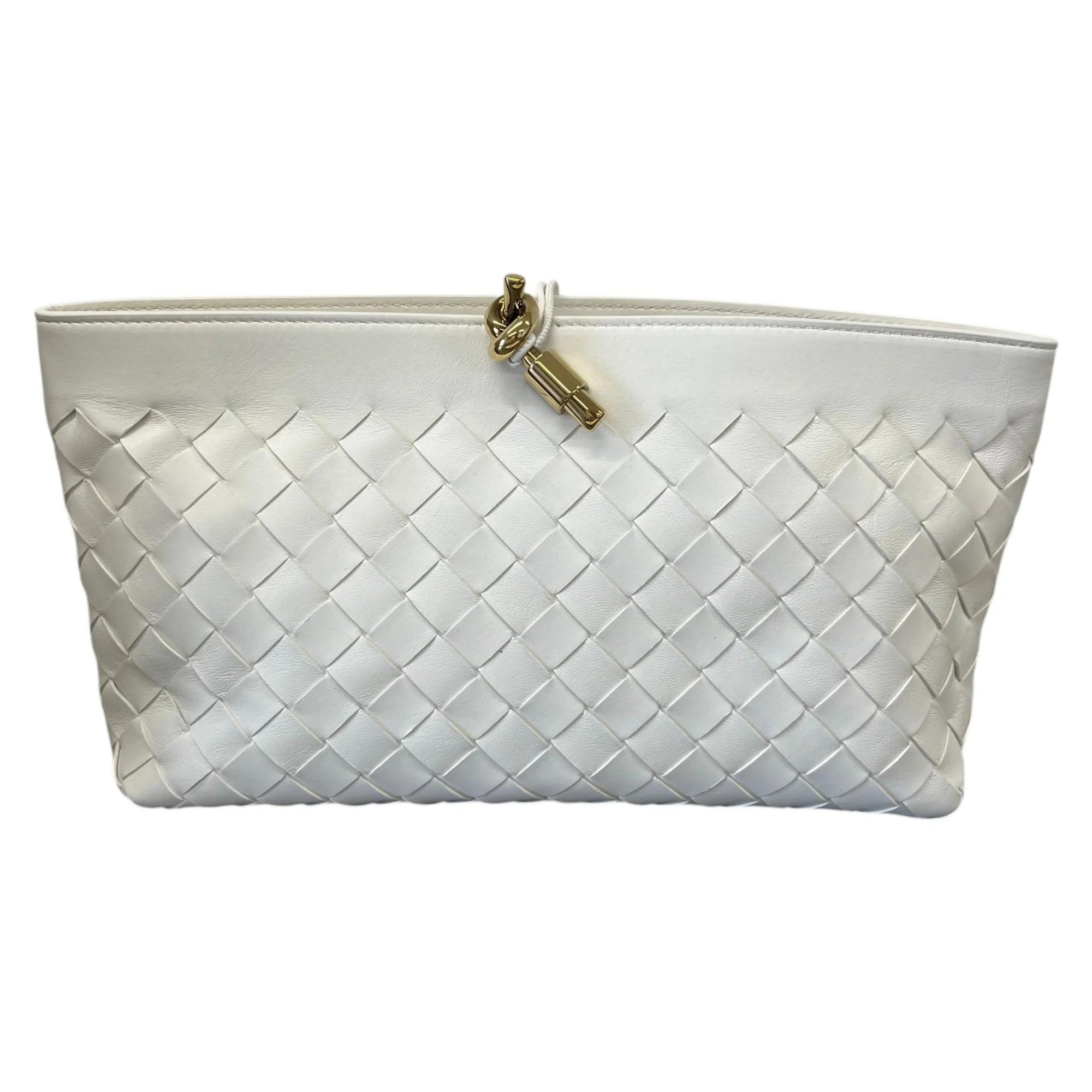 Leather clutch bag