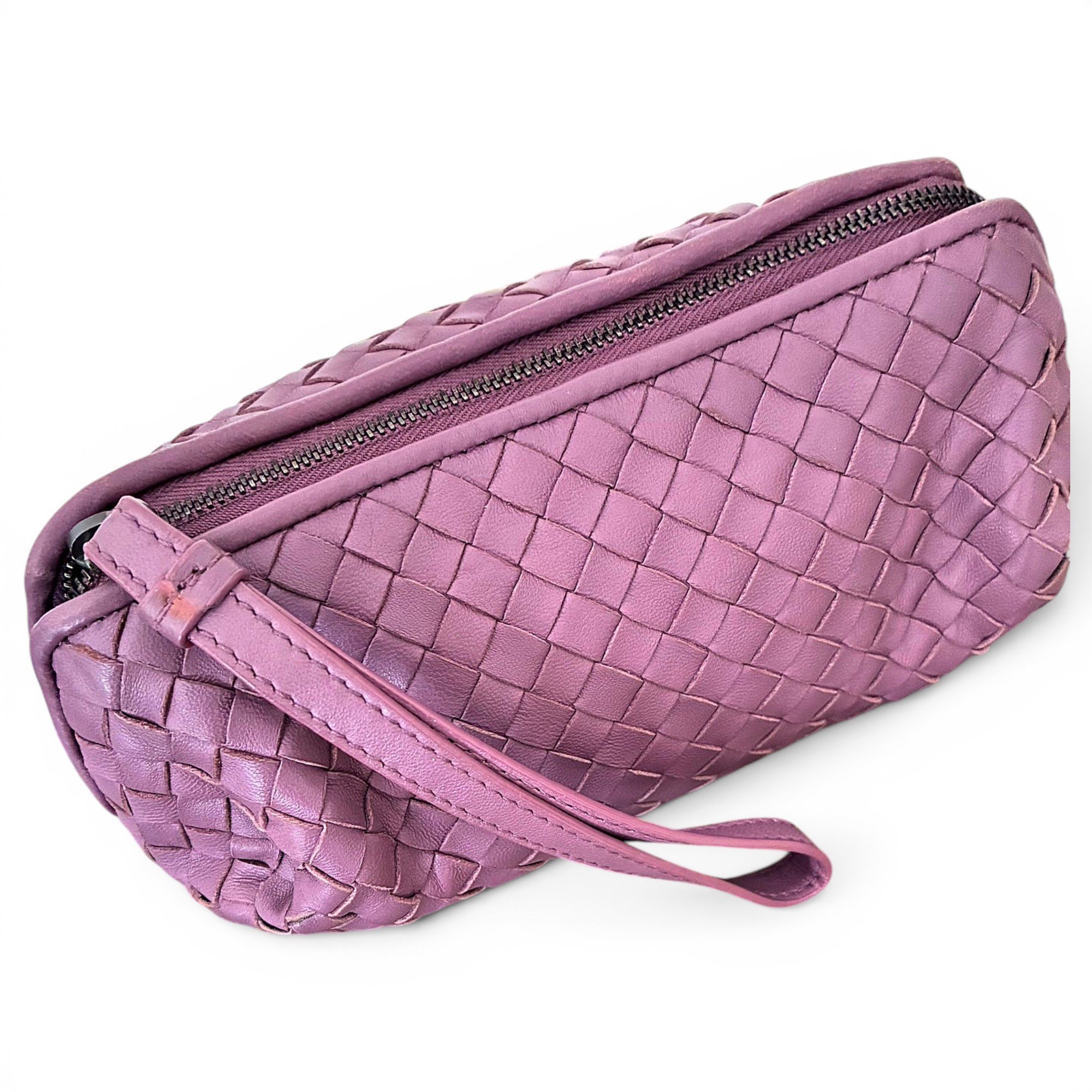 Pouch leather clutch bag