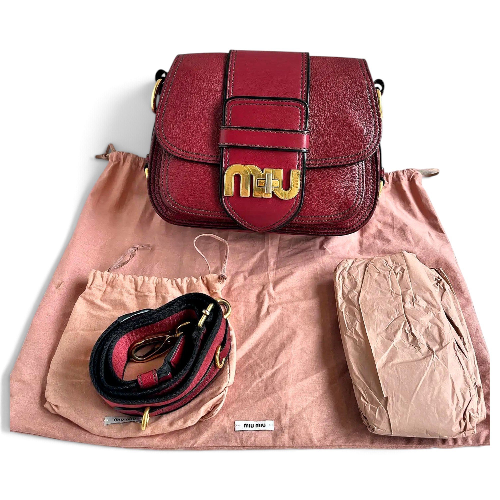 Miu Miu Miu Logo leather crossbody bag