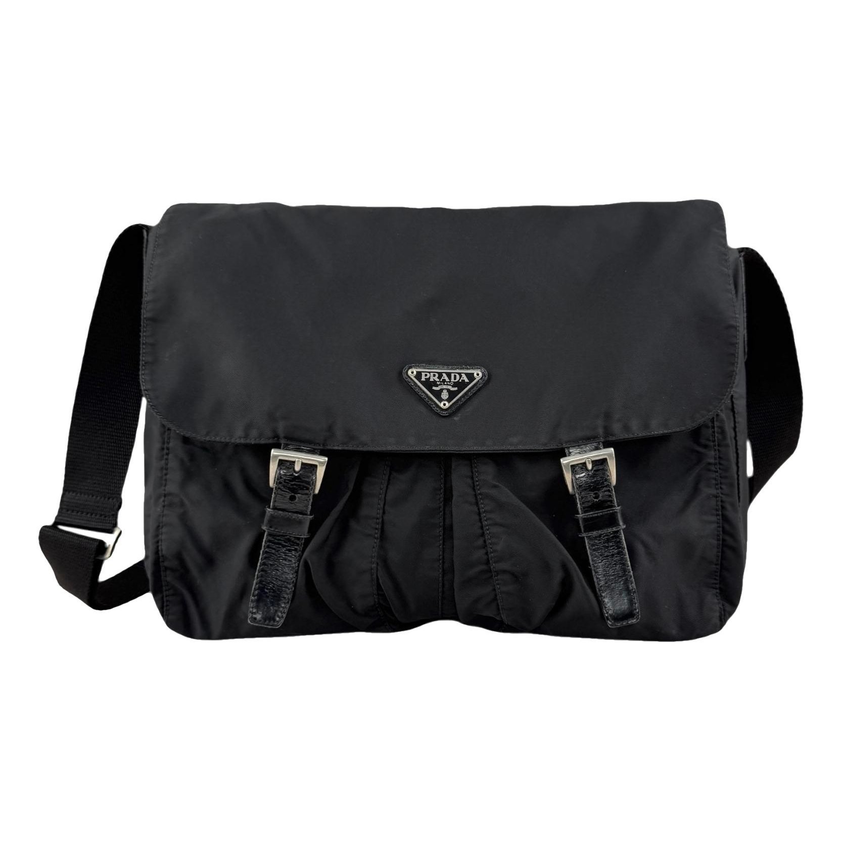 Re-Nylon cloth crossbody bag