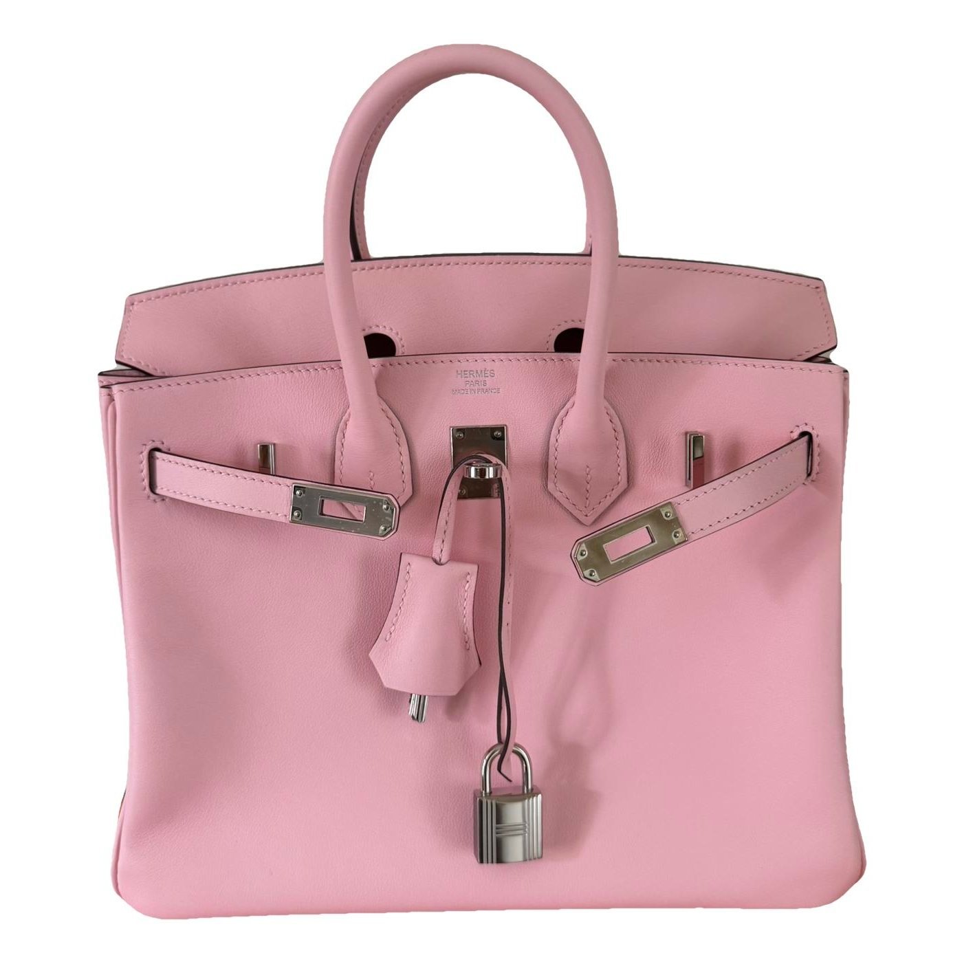 Hermes Birkin 25 Handbag Rose Sakura Swift Leather