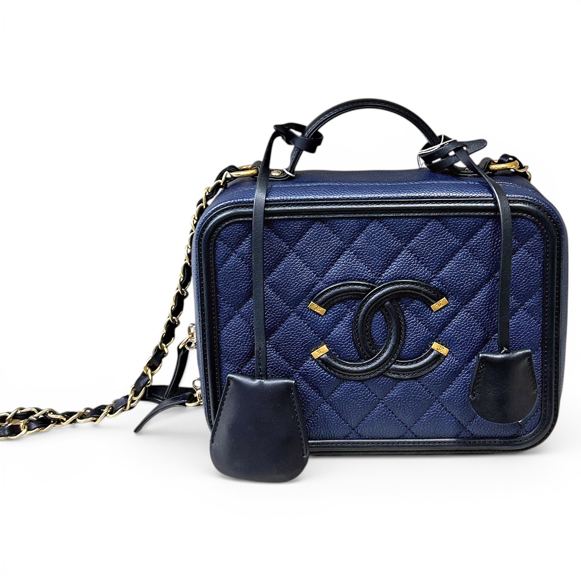 Vanity leather handbag