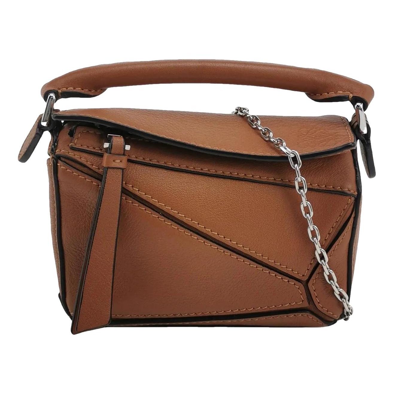 Puzzle leather mini bag