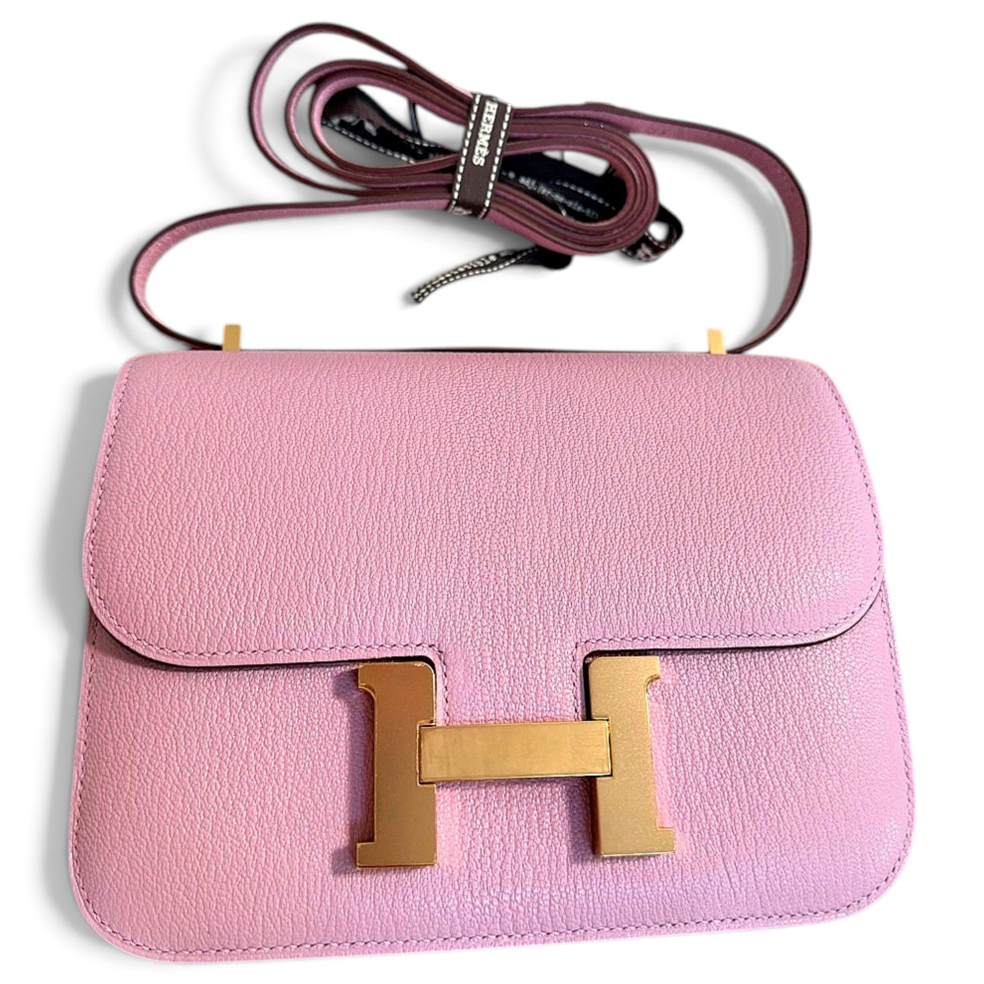 Hermes Constance Handbag Mauve Sylvestre Chèvre Mysore Leather