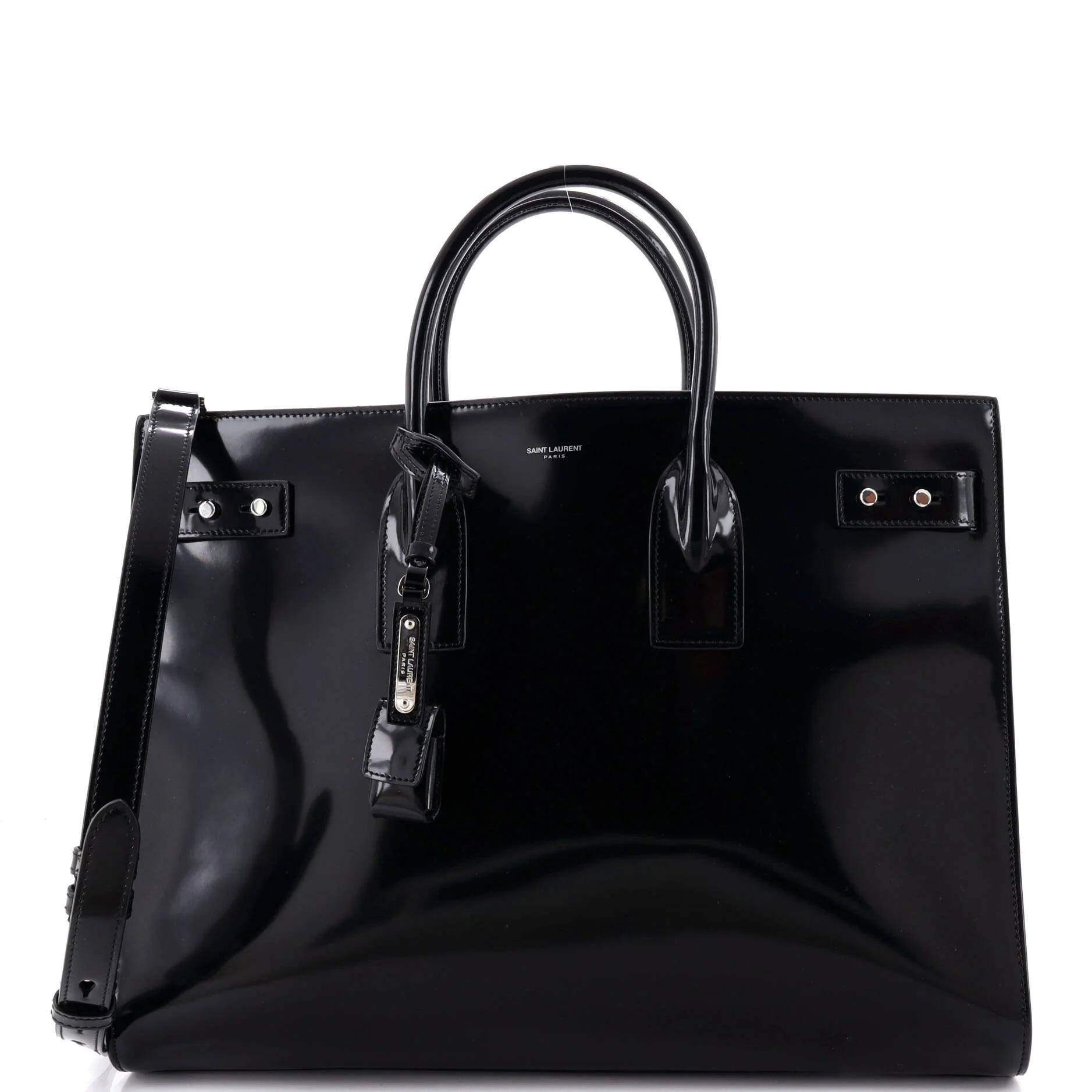 Patent leather tote
