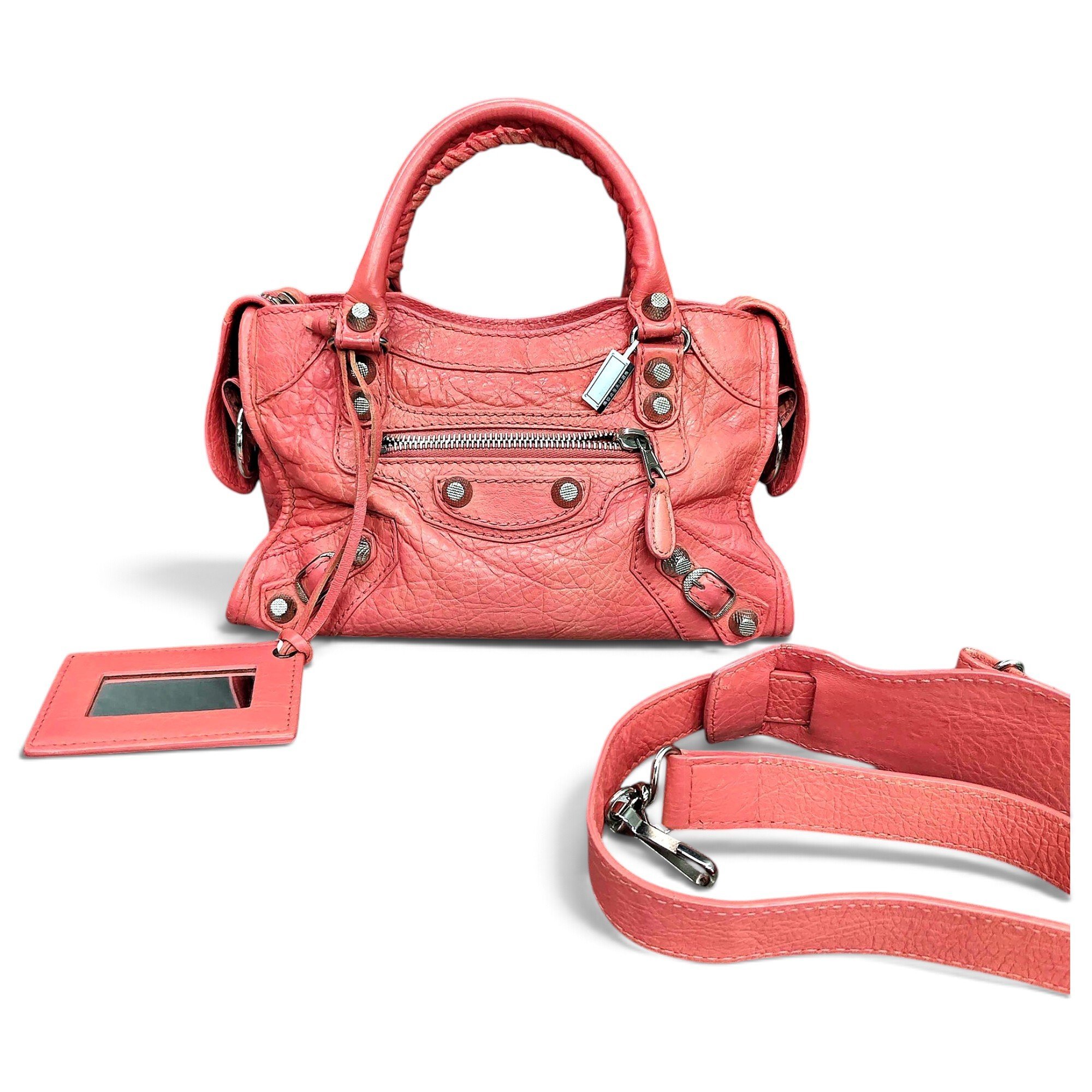 City leather handbag