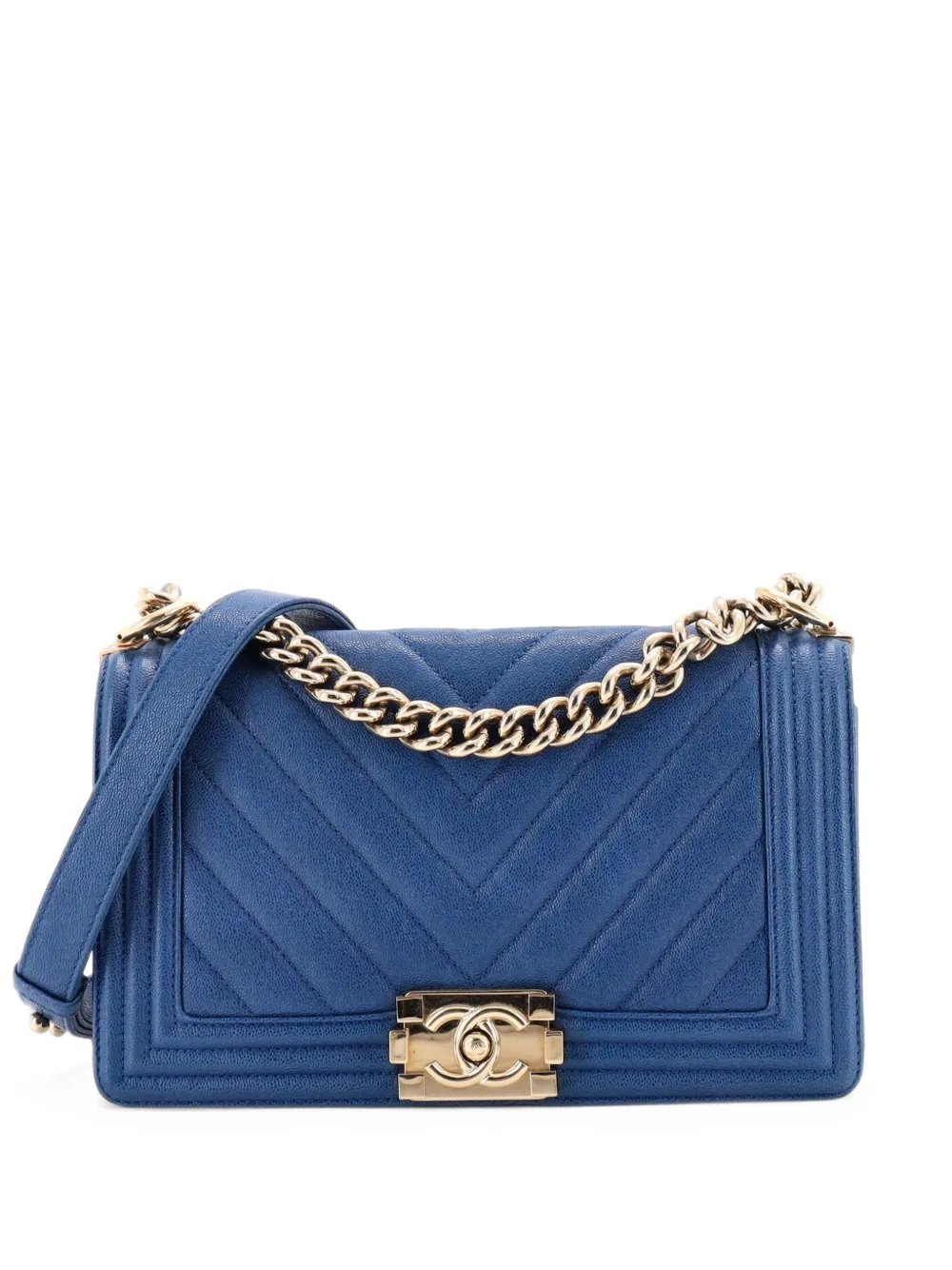 Boy Flap Bag Chevron Caviar Old Medium shoulder bag