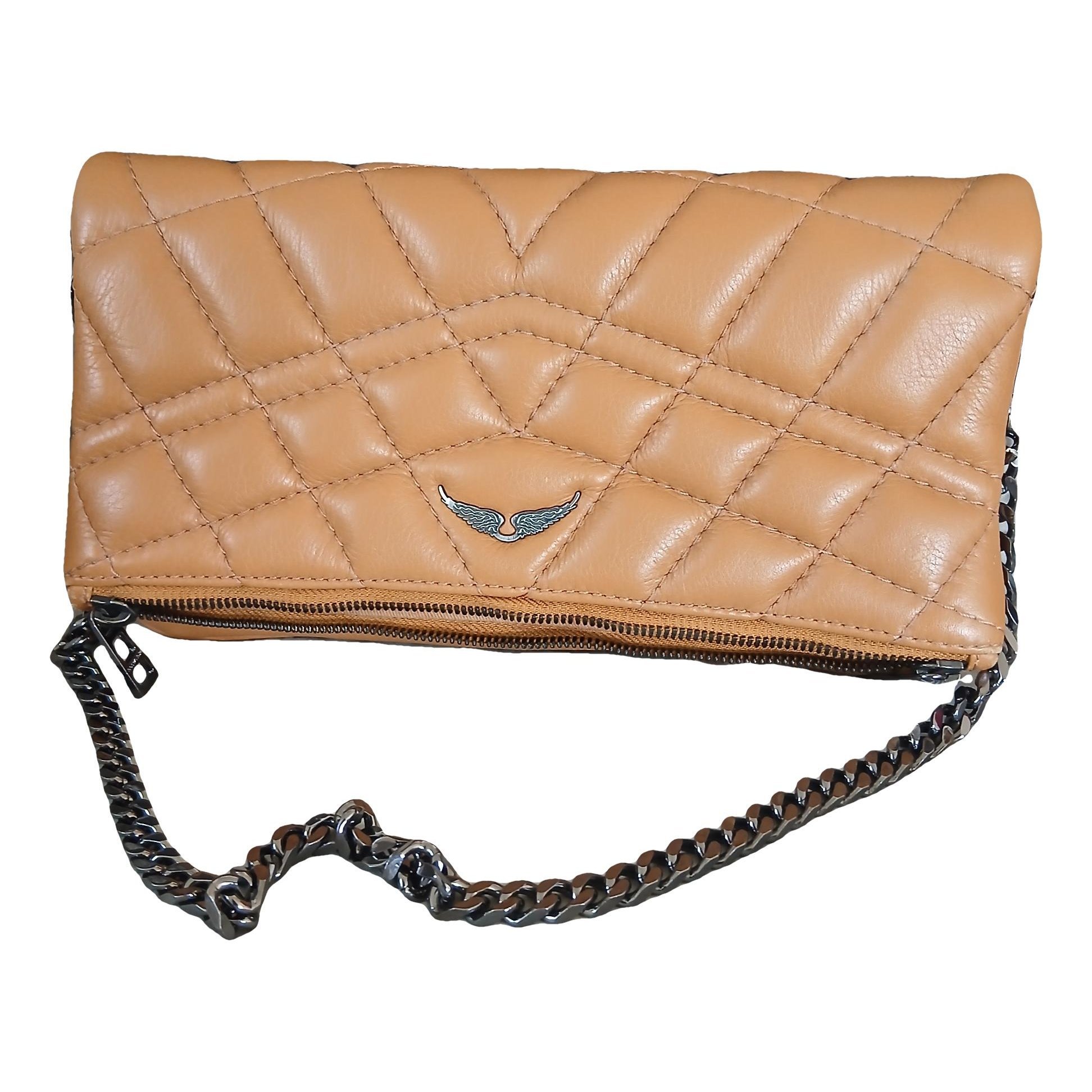 Rock leather clutch bag
