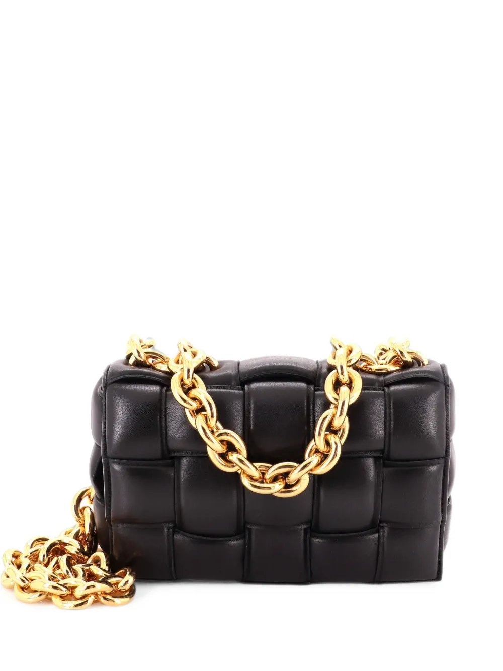 Cassette Chain Padded Maxi Intrecciato Leather crossbody bag