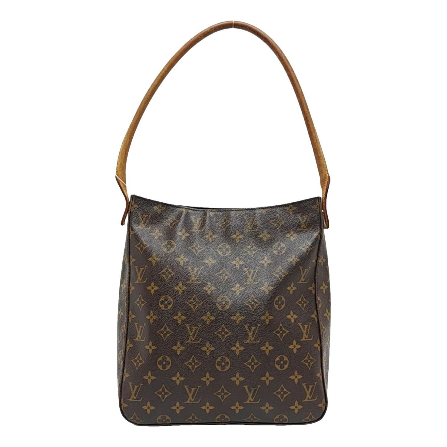 Looping leather handbag