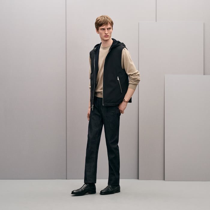 Marine Reversible Hooded Vest