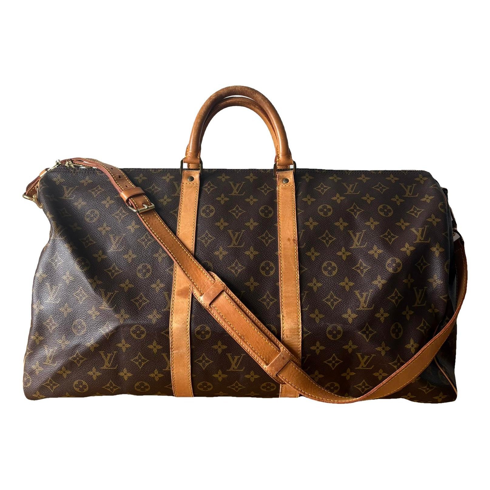 Keepall leather travel bag