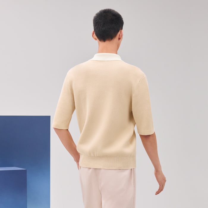 Écru "Lin Et l'Autre" Polo Sweater