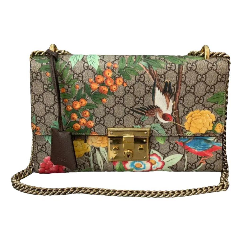 Padlock leather handbag