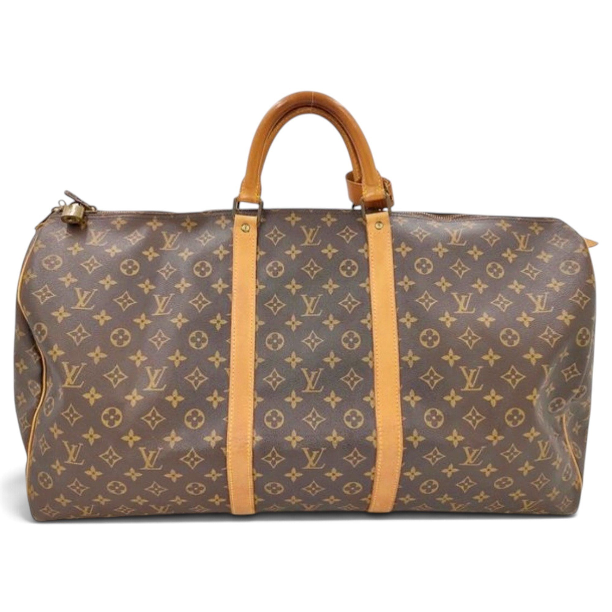 Keepall leather travel bag