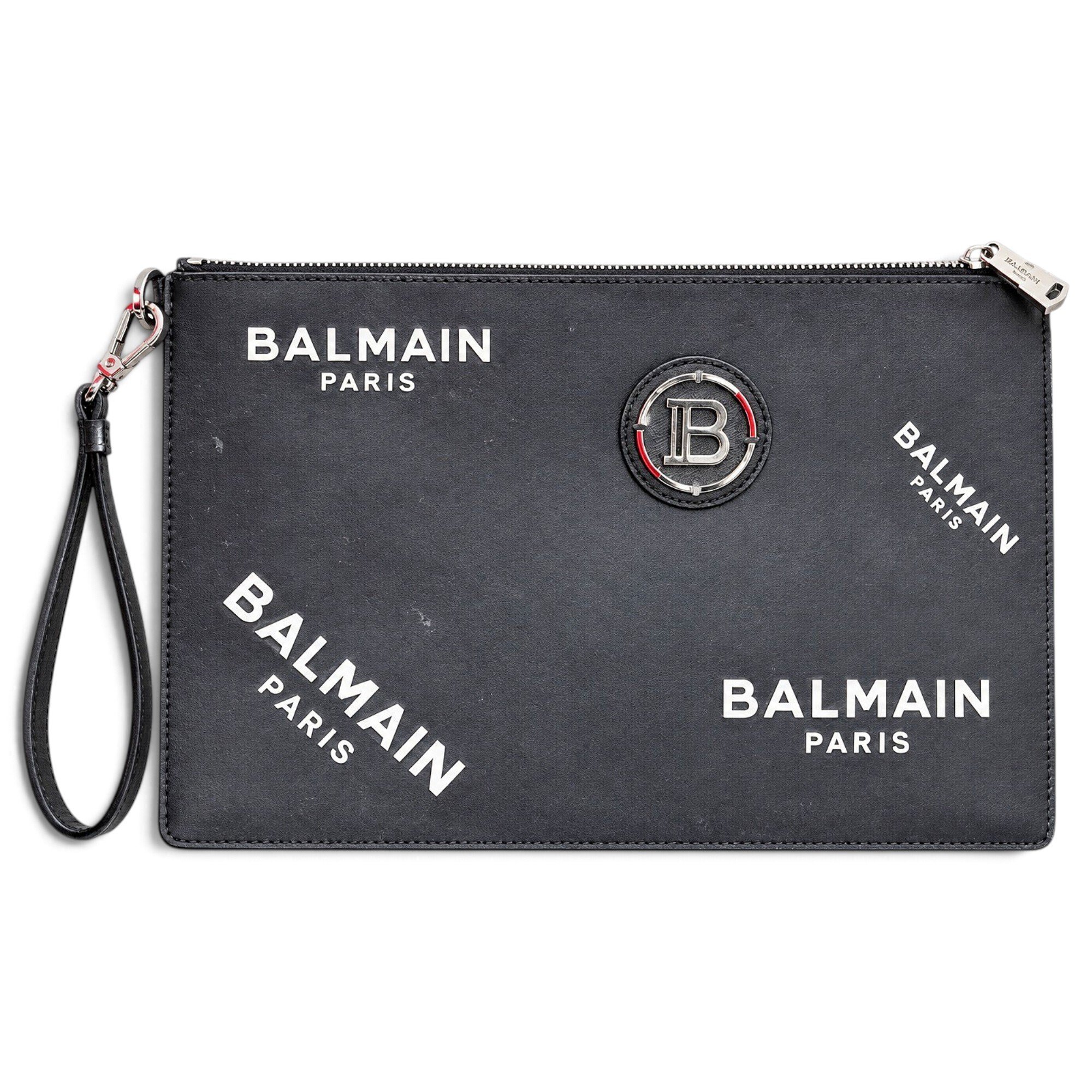 Leather clutch bag