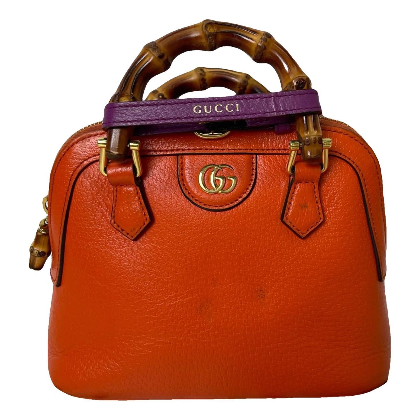 Diana Bamboo leather handbag
