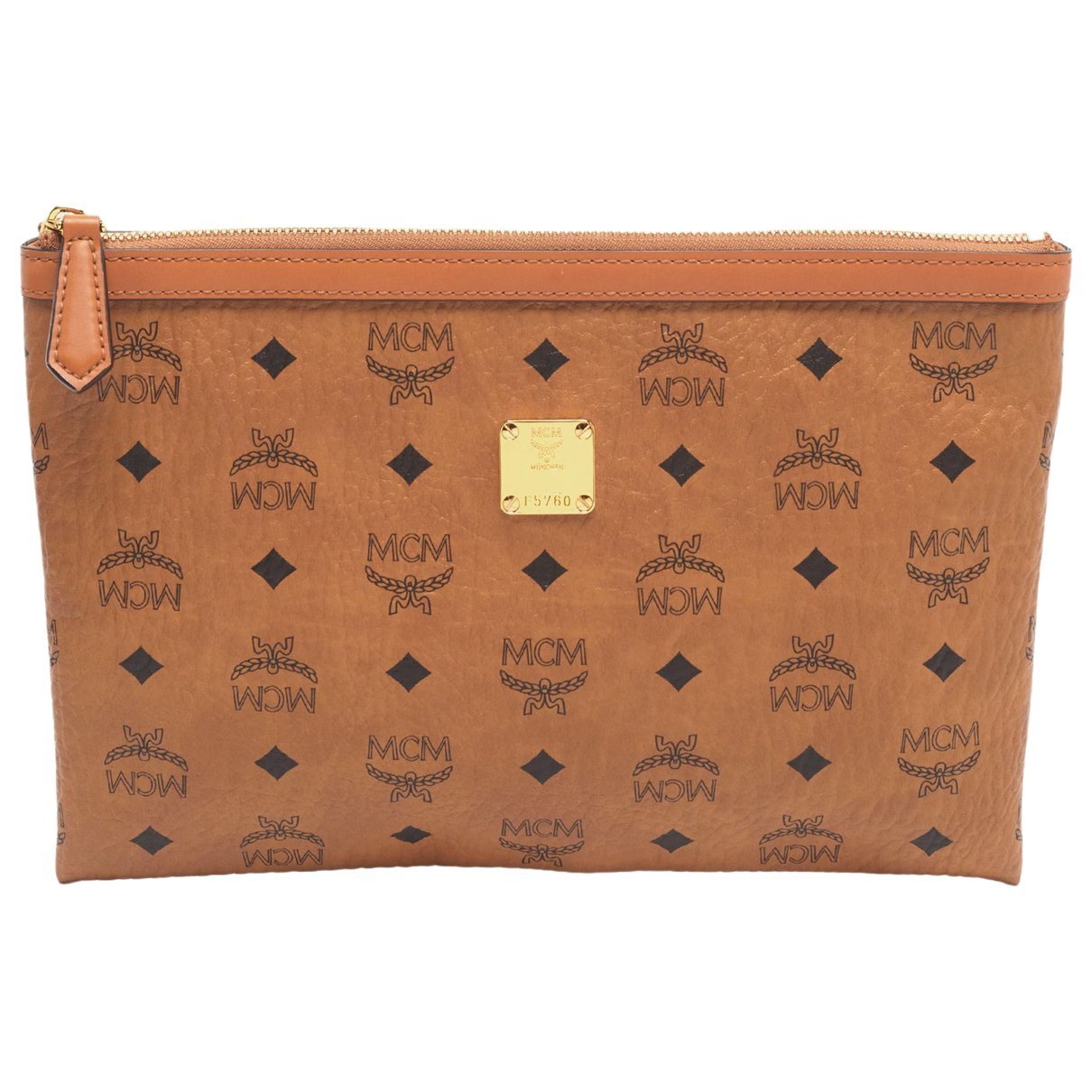 Leather clutch bag