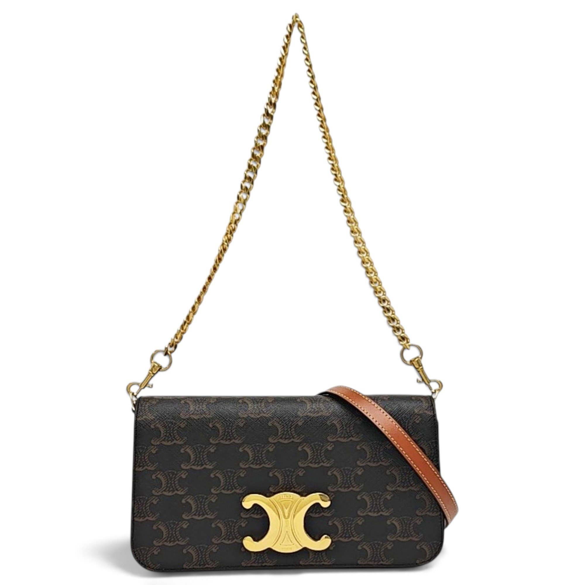 Triomphe leather handbag
