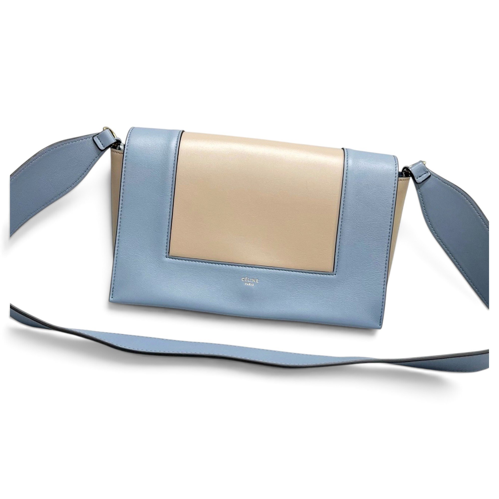 Frame leather handbag