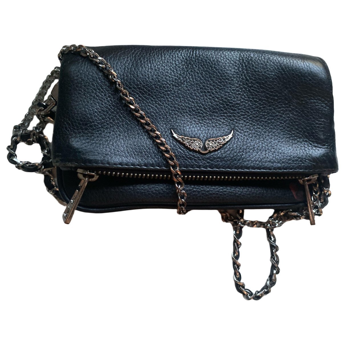 Rock leather clutch bag