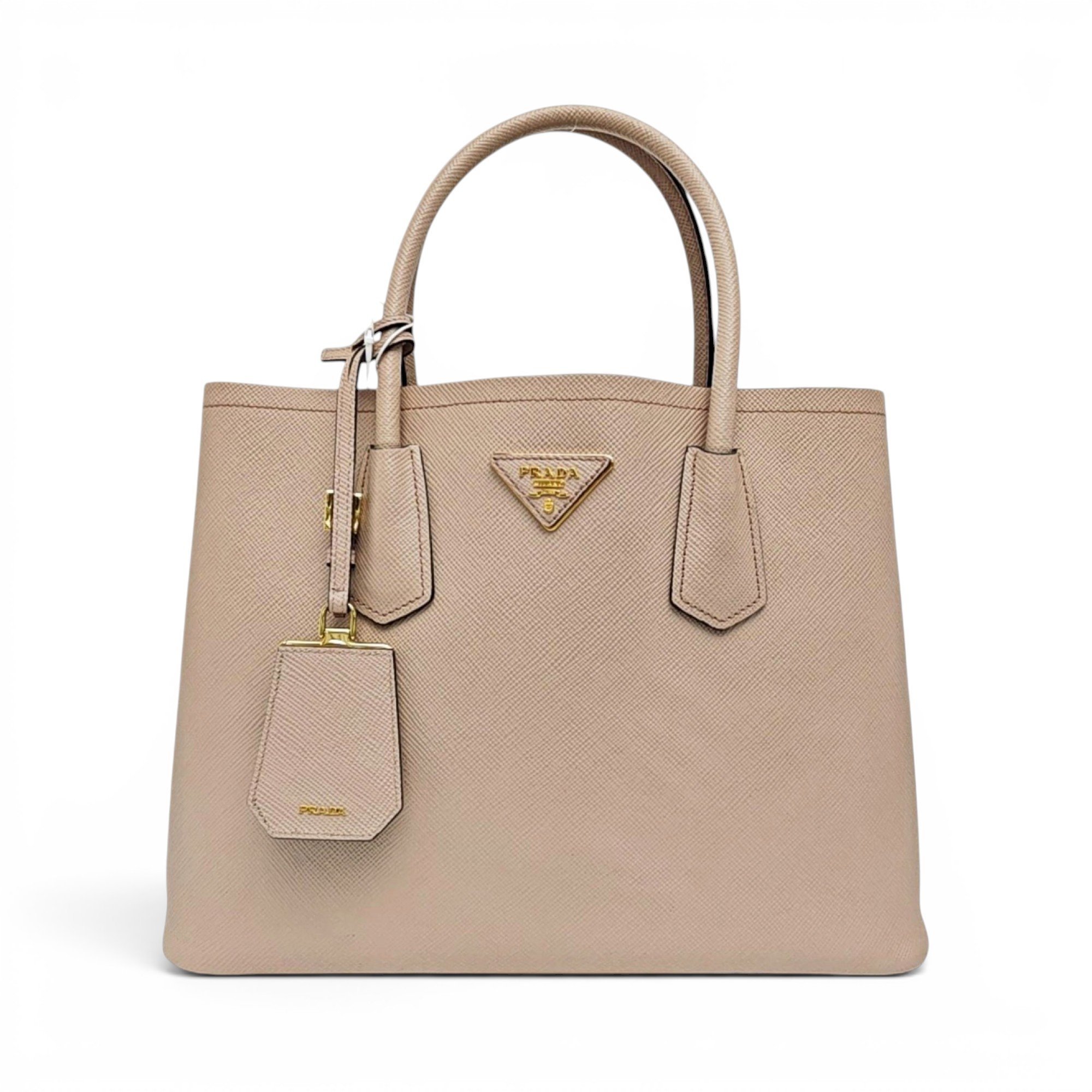 Double leather tote