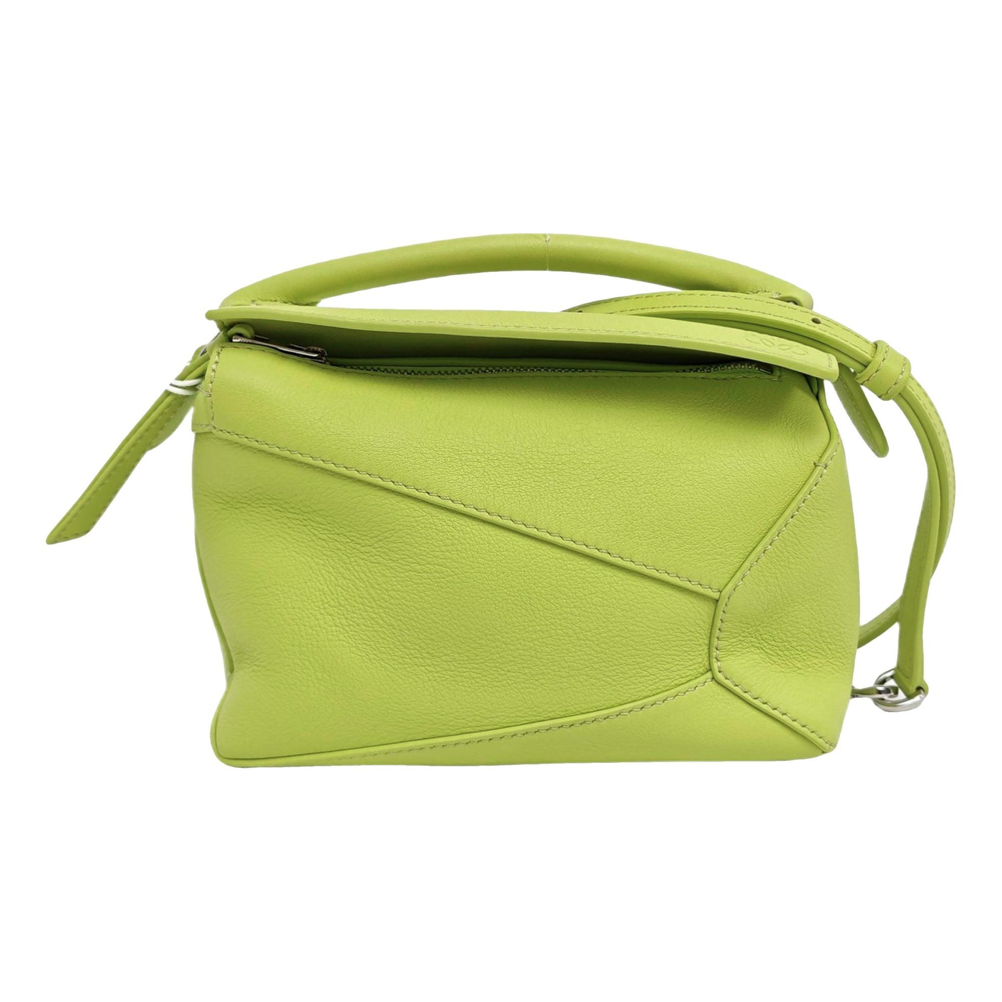 Puzzle leather handbag