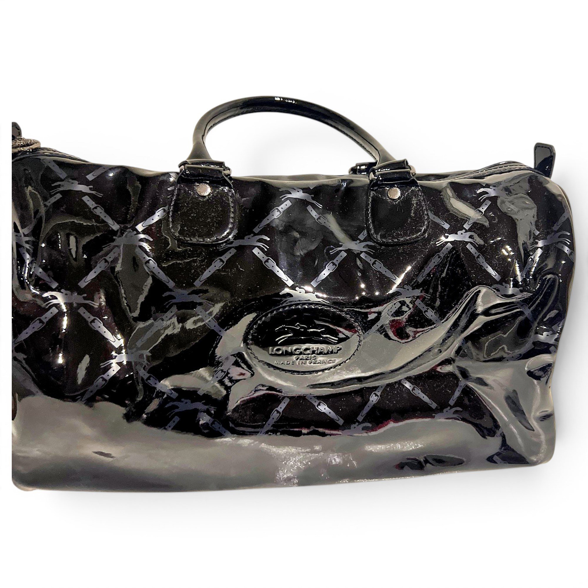 Patent leather handbag