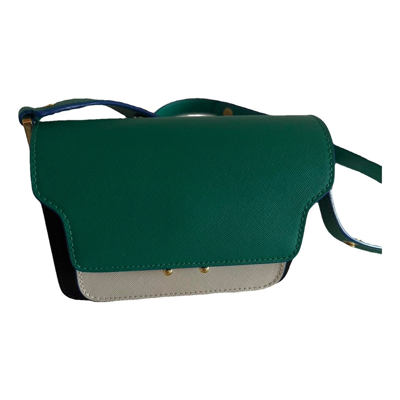 Trunk leather crossbody bag