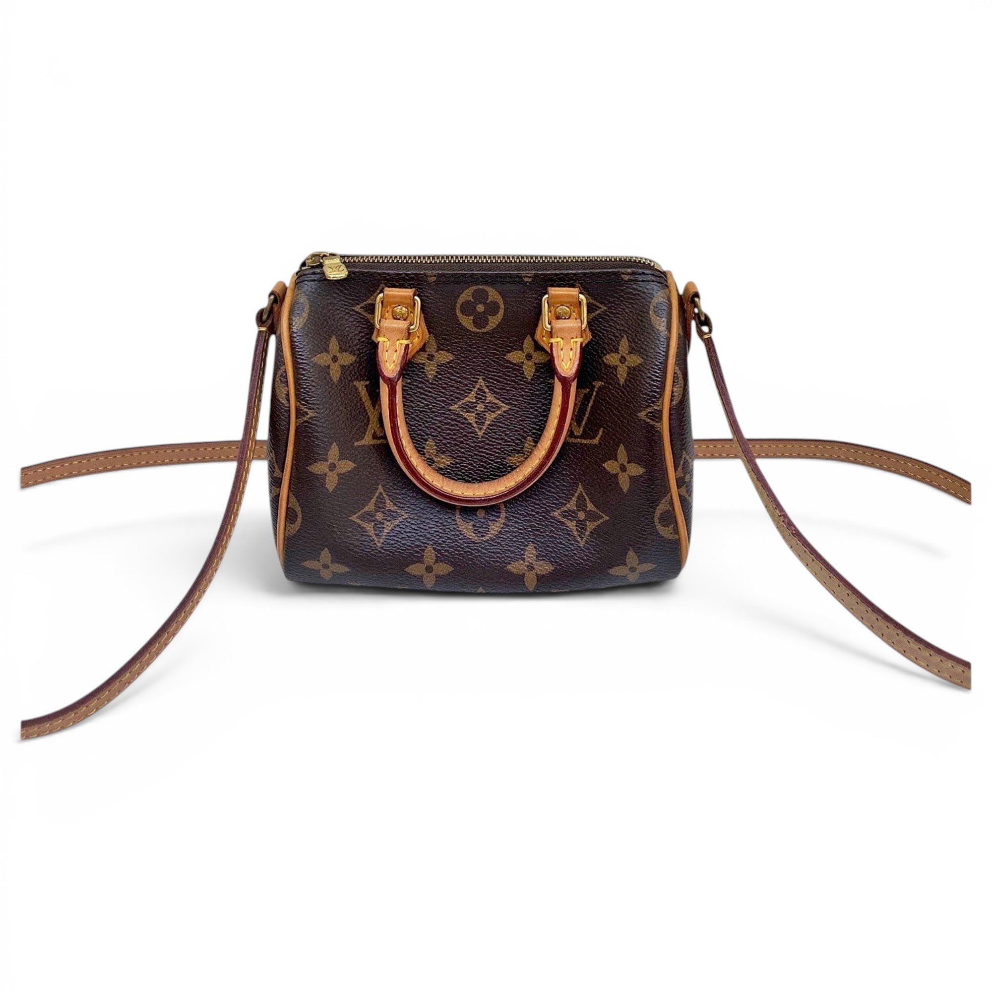 Nano Speedy / Mini HL leather crossbody bag