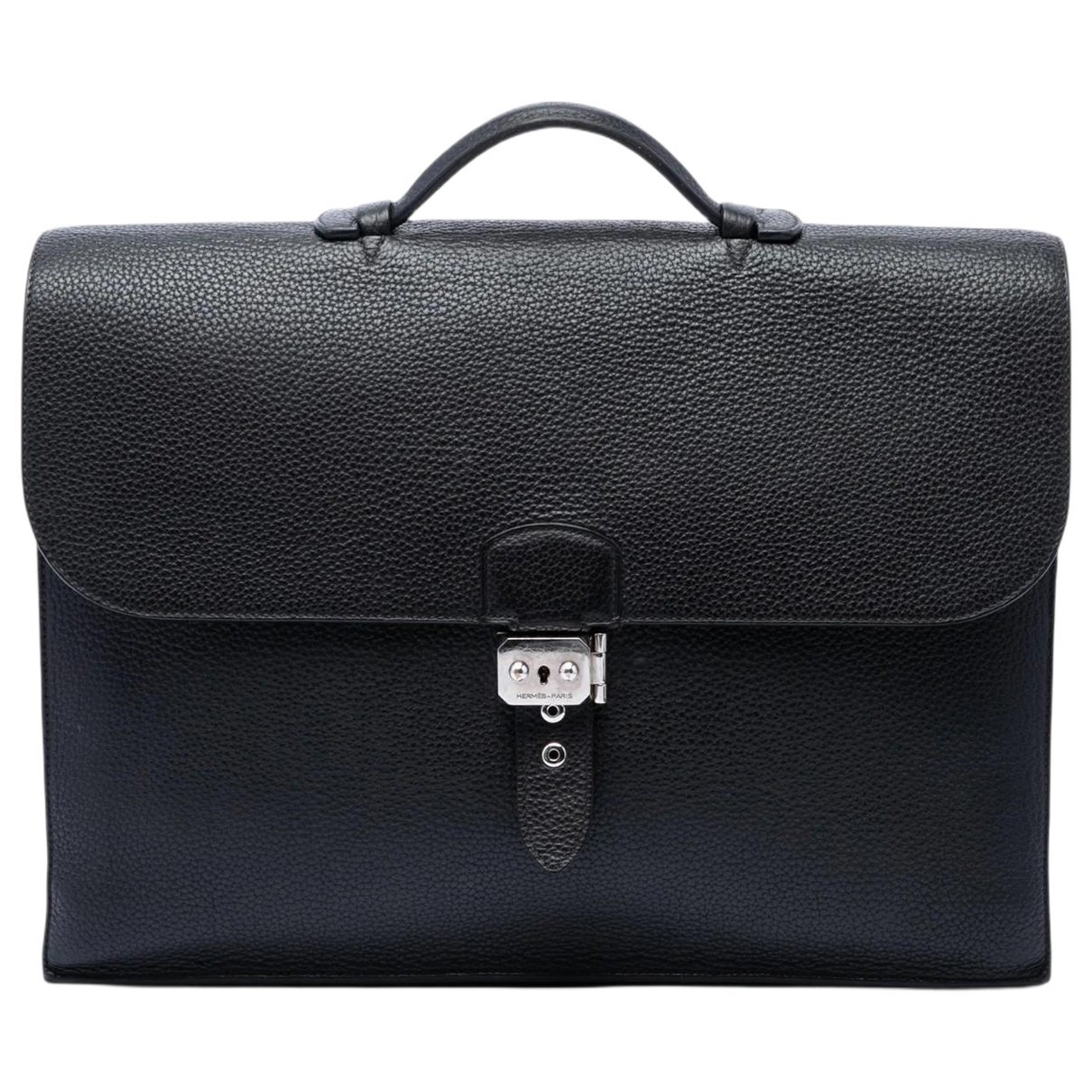 H leather handbag