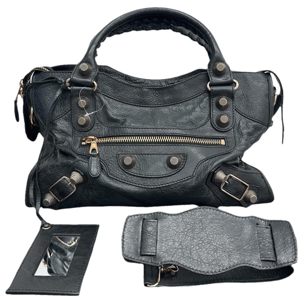 City leather handbag