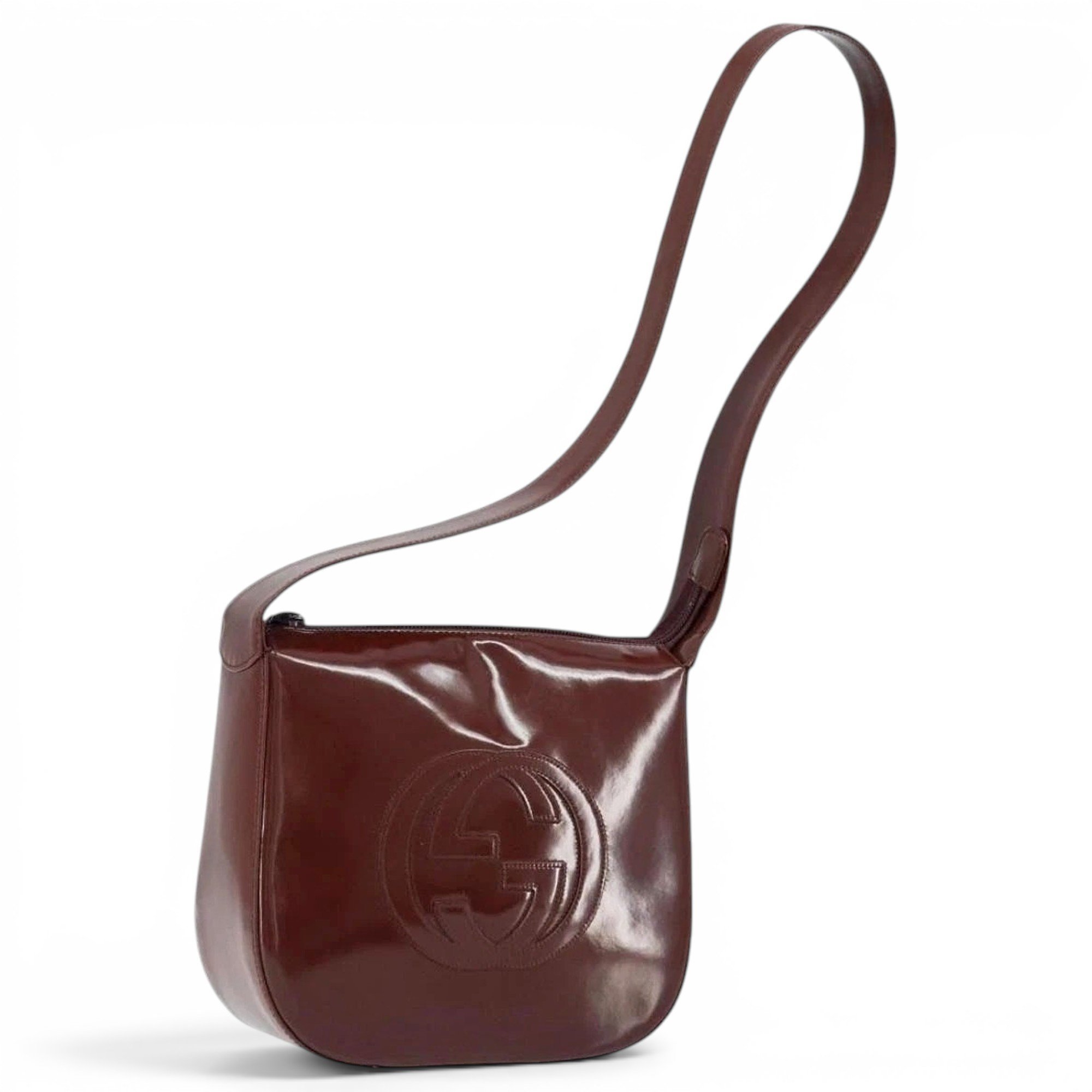 Patent leather handbag